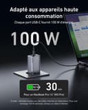 Anker Prime USB C Charger 100W, 100W USB C Charger, Anker 3-Port GAN Foldable Compact Wall Charger, for MacBook, iPad, iPhone 16/15/14/13 Series, Galaxy S24/S23 and More - 3