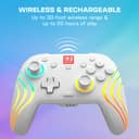 Turtle Beach Afterglow Wave White Wireless RGB Gaming Controller. Officially Licensed for Nintendo Switch 2 - 4