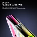 Jungle Leopard Interstellar-V2 Daisy Chain RGB PC Ventilateur 120MM 3er Pack,1850RPM/68CFM/2.4mmH2O/24LEDs,5V3PIN ARGB und 12V4PIN PWM Ventilateur (3, White, 120MM-Forward) - 2