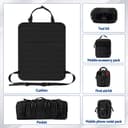 Tactical Car Seat Organizer with 5 Detachable Bag, Car Backrest Protector 600D Oxford Waterproof Tactical Vehicle Seat Back Organiser for Most Vehicle SUV Truck Pickup - 5