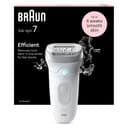Braun Silk-épil 7 Epilator for Easy Hair Removal, Long-Lasting Smooth Skin, 7-011, White/Silver - 1