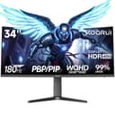 KOORUI 34-Zoll Curved Monitor,Gaming Bildschirm,WQHD 3440×1440 VA,180Hz + 1 MS MPRT,HDR400,99% sRGB, unterstützt 110mm Höhenverstellung,Schwarz,Für Heimkino,Büroalltag,Designbearbeitung - 1