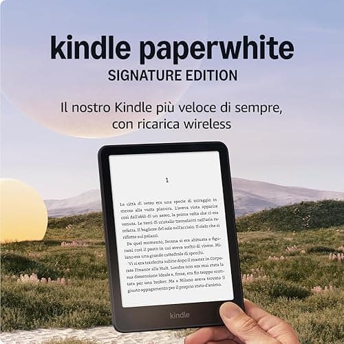 Amazon Kindle Paperwhite Signature Edition (newest gen) – Our fastest Kindle with an auto-adjusting front light, wireless charging and weeks of battery life – 32 GB – Without Ads - Metallic Black