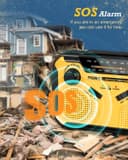 PRUNUS J-369 Wind Up Radio Solar, AM/FM Emergency Hand Crank Radio, Battery Radio with 3000mAh Power Bank, LED Torch, SOS Alarm, USB Phone Charger Perfect for Emergencies & Outdoor Survival - 7