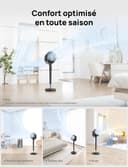 DREO ventilateur sur pied très silencieux avec télécommande, ventilateur grand format 20 dB avec moteur CC, oscillation 120°, 3 modes, hauteur réglable 94–107 cm, ventilateur de sol TurboPoly™ 512 - 7