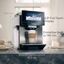 Siemens EQ900 TQ907D03 Fully Automatic Coffee Machine, App Control, Full-Touch Display, Barista Mode, Noise Reduction, Up to 10 Profiles, Automatic Steam Cleaning, 2 Bean Containers, 1500 W, Stainless - 2