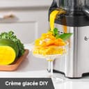 AMZCHEF Slow Juicer – 120 mm wide opening, stainless steel, quiet, easy to clean by hand, cold pressed juicer for fruits and vegetables - 6