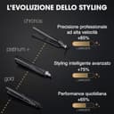 ghd - Lisseur cheveux ghd gold - Fer à lisser professionnel (Noir) - Cheveux plus lisses, 65% plus brillants, sans chaleur extrême - Lisseur boucleur, design arrondi - Idéal tous types de cheveux - 6