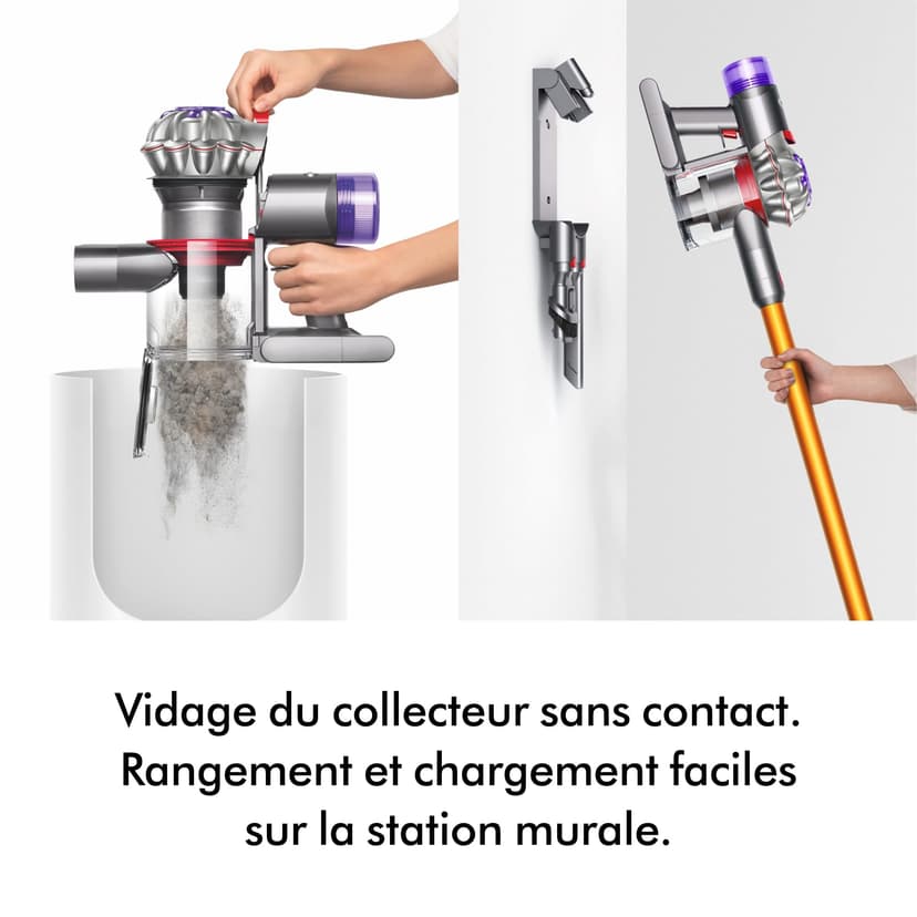 Dyson V8 Absolute Aspirateur sans Fil, 115 AW, Jusqu’à 40 Min d’autonomie, Brosse Motorbar Anti-enchevêtrement, élimine Les Poils d’Animaux, tête Fluffy, aspirateur à Main et Sol - 7