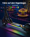 FanttikRide C9 Pro Kids Electric Scooter 6-12 Years, Rainbow Lights, Speeds 8/13/16 km/h, LED Display, Foldable, Height Adjustable, Range 8 km, Only 6.4 kg, Black - 2