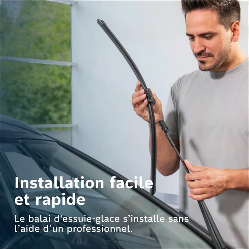 Bosch Balais d'Essuie–Glace Plats Aerotwin AM468S, Longueur: 650mm/400mm – 1 Paire de Balais avant - 8