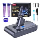 FLYLINKTECH 8.0Ah V8 Battery for Dyson V8 Absolute/Animal/Fluffy/Motorhead SV10 Vacuum Cleaner with 2+1 Filters and 4 Screws - 1