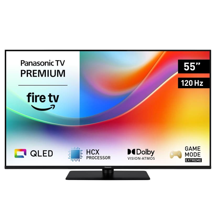 Panasonic Premium TV-55W85BEZ, W85B Series, 55-Inch, 4K Ultra HD QLED Smart TV, 2025, 120Hz, Fire TV, Dolby Vision & Atmos, Extreme Game Mode, Alexa & Apple Support, Bluetooth, Black - 1