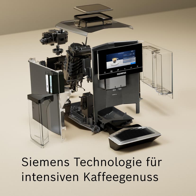 Siemens Fully automatic coffee machine EQ900 plus TQ905DZ3, 36 international coffee specialties, individual grinding, app control, large full-touch display, stainless steel - 9