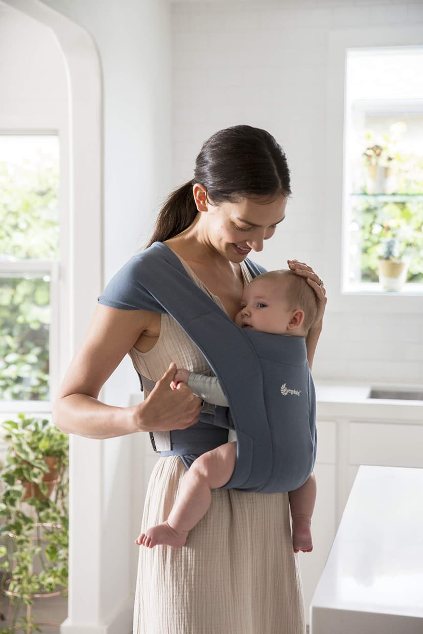 Ergobaby Embrace Baby Carrier for Newborns from Birth, Extra Soft & Ergonomic with Head Support, Oxford Blue - 5