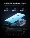 CUKTECH 15SE 65W Power Bank,20000mAh Fast Charging Portable Charger for Laptops and Phones with USB C Input&Output battery Pack for iPhone 15 14 Samsung S23 Ultra iPad Tablet Action Camera Steam etc - 6