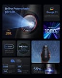 Nebula Capsule 3 1080p, Wi-Fi, projecteur intelligent, noir, portable 200 ANSI lumens, Google TV officiel, Netflix intégré, Dolby Digital, image 305 cm, batterie intégrée, 2,5 h d'autonomie - 7