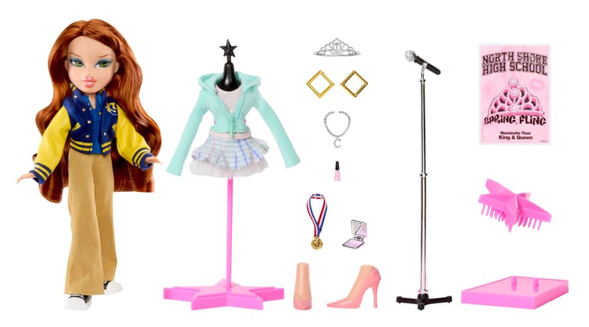 Bratz x Mean Girls Spring Fling Doll Cady - Poupée Mannequin de Collection avec 2 Tenues, Veste Letterman et Accessoires Inspirés du Film - 2