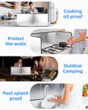 Plaque Anti Projection Cuisine 4 Côtés Anti Eclaboussure Cuisine Pliable Protection Plaque de Cuisson Facile À Nettoyer Gadget Cuisine Anti-éclaboussures pour la Cuisine et Cuisinière 76x29x30cm - 6