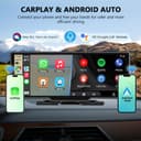 Wireless Car Stereo for Apple CarPlay and Android Auto, 10.26 Inch Touch Screen Car Radio with 4K Dashcam Front and Rear Camera 1080P HD/Bluetooth/FM/AUX/64G TF/Mirror Link/Voice Control/GPS - 2