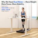 FLEXISPOT EC5B Electric Standing Desk with 3 Columns 2 Motors Height Adjustable Standing Desk Frame, Memory Control Panel, Load 100 kg, Black - 5