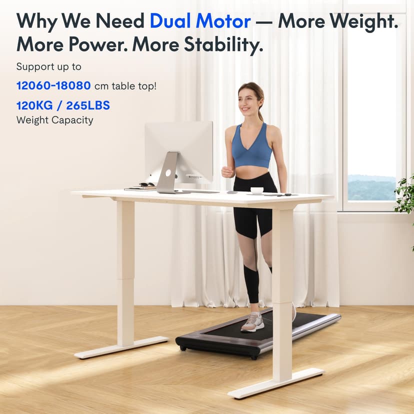 FLEXISPOT EC5B Electric Standing Desk with 3 Columns 2 Motors Height Adjustable Standing Desk Frame, Memory Control Panel, Load 100 kg, Black - 5