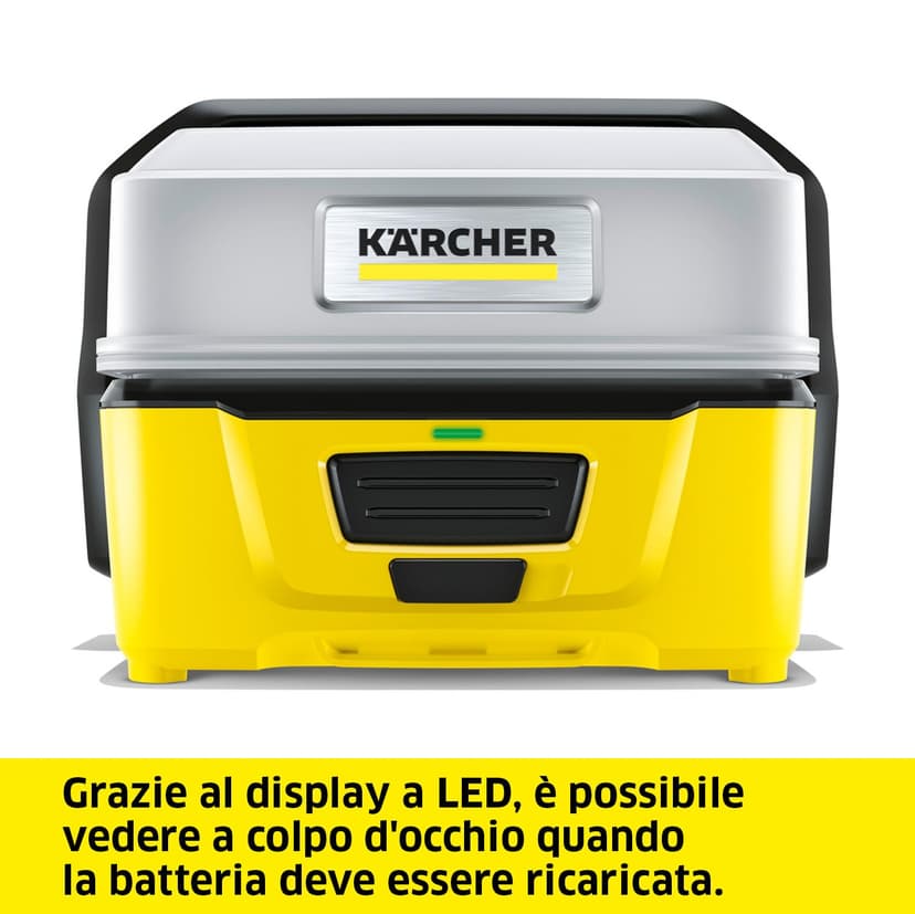 Kärcher Nettoyeur à Pression Mobile OC 3 + Kit Vélo, Débit : 2 L/h, Réservoir d'eau : 4 L, Tuyau : 2,8 m, Buse à Jet Plat, Brosse Universelle, Nettoyant, Bonnette Microfibres, Boîte de Rangement - 5