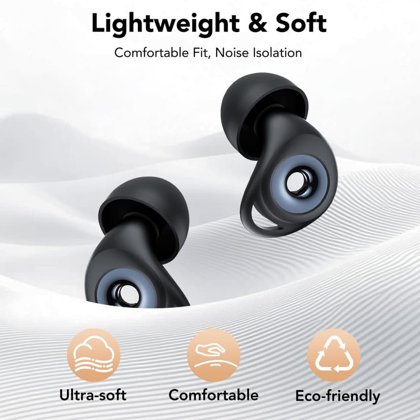 Bouchon D'oreille Pour Dormir, Anti-Bruit 45 dB, Bouchons Réutilisables en Silicone Souple et Ergonomiques, 4 Tailles (XS/S/M/L), Adaptés Pour Dormir/Voyager/Se Concentrer/Concert - 6