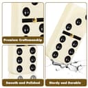 LOVITERRA Double 6 Dominos Set for Adults, Durable 28 Tiles Dominos with 4 Wooden Racks and Carrying Case,Classic Board Games,Portable Travel Game - 3