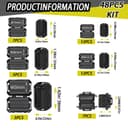 YUJUVI Ferrite Ring Core Black Clip-on Ferrite Core EMI 6 Valeurs 48 Pcs Ferrite Antiparasite Magnétique Core Clip-on Ferrite Anneau Noyau RFI EMI pour 3.5mm -13mm Diamètre Câble HDMI e USB - 2