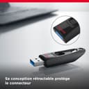 SANDISK Ultra USB Type-A Flash Drive 512GB (USB 3.0 Memory stick up to 130MB/s transfer speeds, RescuePro Recovery Software, Password protection, Durable) Black - 5
