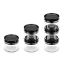 Dreamfarm Ortwo Replacement Jars | Refillable Grinder | Salt, Pepper and Spice Mill Replacement Jars | Black, Glass, 2oz - 6