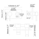 Tecmolog Bidet portable pour WC Acciaio Inossidabile Ensemble de vaporisateur à main chaude et froide Doré brossé WS024J2F2 - 5