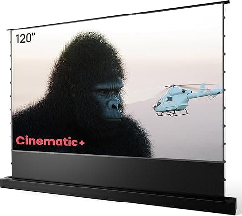Écran de projection motorisé AWOL VISION 120" ALR Floor Rising pour projecteur à ultra courte focale, écran sur pied pour home cinéma, Ultra HD 4K/8K, rejet de lumière ambiante à 95% 3D actif-ALR-F220
