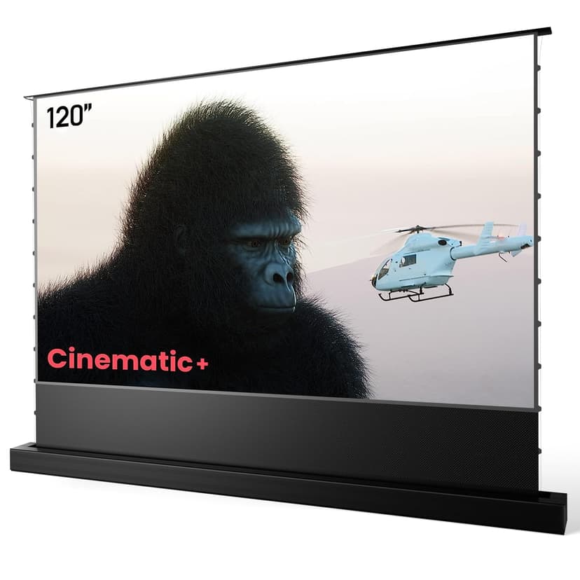 Écran de projection motorisé AWOL VISION 120" ALR Floor Rising pour projecteur à ultra courte focale, écran sur pied pour home cinéma, Ultra HD 4K/8K, rejet de lumière ambiante à 95% 3D actif-ALR-F220 - 1