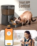 oneisall Automatic Cat Feeder, 2.4G WiFi Cat Food Dispenser with App Control, 3.5L Cat Feeder with Timer,1-12 Meals a Day with Stainless Steel Bowl - 2