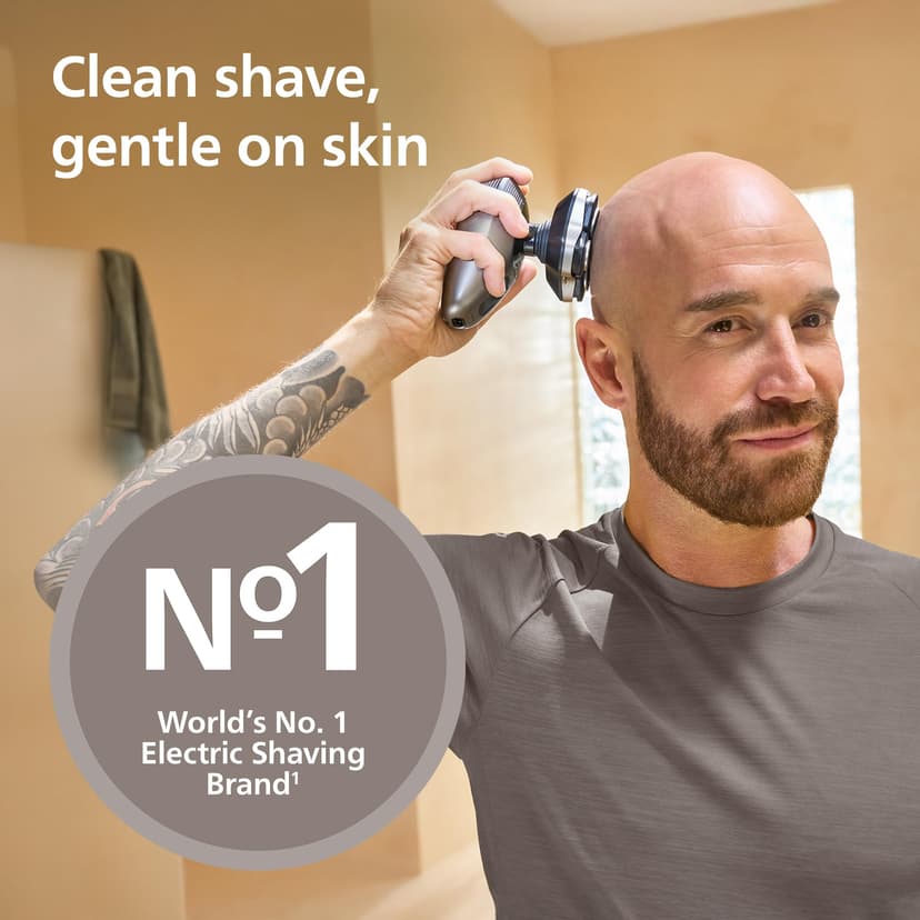 Philips Head Shaver Pro 9000 Series - Skull Shaver for Men and Women, 360° Flexing Head & ComfortCut Blades for Clean Shave, Gentle on Skin, Model HS9980/15 - 2