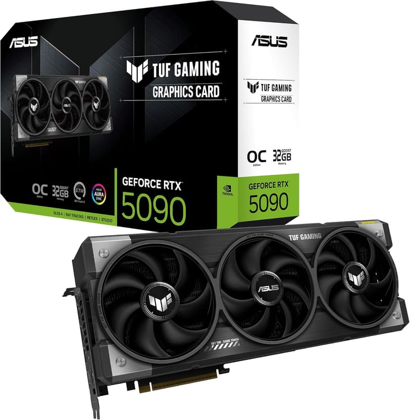 ASUS TUF Gaming GeForce RTX 5090 32GB GDDR7 OC Edition Gaming Graphics Card (PCIe 5.0, HDMI/DP 2.1, 3.6-slot, military-grade components, protective PCB coating, axial-tech fans, vapor chamber) - 1