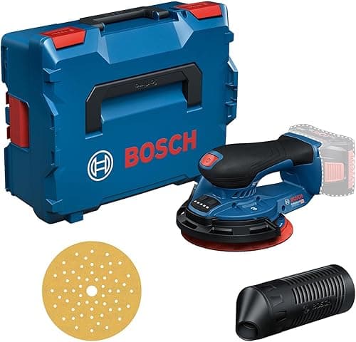 Bosch Professional 18V System Cordless Sander GEX 18V-150-3 (incl. 1x Sanding Paper, 1x Dust Box, 1x Guard Ring, L-BOXX 162)