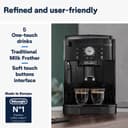De'Longhi Magnifica S ECAM11.112.B, Kaffeevollautomat mit Milchaufschäumdüse für Cappuccino, mit Espresso Direktwahltasten und Drehregler, 2-Tassen-Funktion, Schwarz - 2