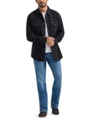 Wrangler Men's Denim Light Wash Long Sleeve Snap Shirt - 4