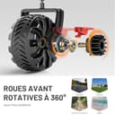 TIMBER RIDGE XXL Chariot de Transport Pliable avec Frein Chariot Plage à roulettes Tout Terrain Roues Amovibles Poignée Réglable Poche Latérale pour Jardin Plage Camping Pique-Nique BBQ Match - 5