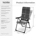 tectake® Set of 2 Folding Camping Chairs with Adjustable Backrest & Soft Head Cushion, Durable Camping Chair Set with Weather-Resistant Frame, Folding Chair Set for Travel, Garden, Patio - Anthracite - 6