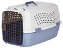Amazon Basics Hard-Sided Cat Carrier, Two-Door Top-Load Pet Dog/Cat Travel Box Carrier, Blue, 58 L x 38 W x 33 H cm - 1
