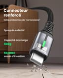 INIU Cavo USB Type-C, Cavo USB [2m] 3,1A QC 3,0 Tipo C Cavo Type C Rapida, Lega Intrecciato in Nylon Cavo USB Type C compatibili con iPhone 17 16 Pro Max, Samsung S25 24 Ultra, Xiaomi iPad ECC. - 4