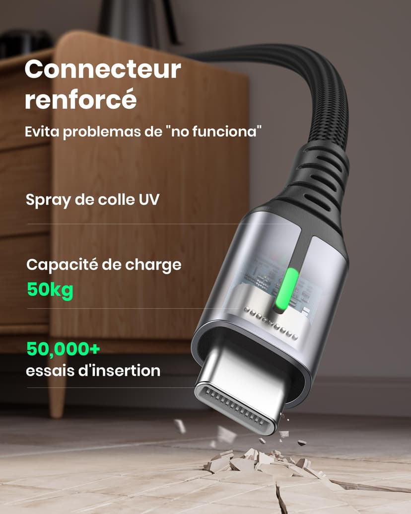 INIU Cavo USB Type-C, Cavo USB [2m] 3,1A QC 3,0 Tipo C Cavo Type C Rapida, Lega Intrecciato in Nylon Cavo USB Type C compatibili con iPhone 17 16 Pro Max, Samsung S25 24 Ultra, Xiaomi iPad ECC. - 4