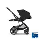 CYBEX Gold Balios S Lux Pushchair, Ergonomic Lying Position, One-Hand Harness System, from Birth to 22 kg (Approx. 4 Years), Moon Black - 9