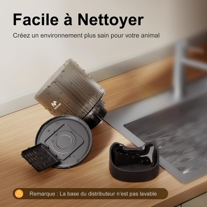 IMIPAW Distributeur Croquettes Chat Automatique, Compatible WiFi 5G et 2.4G, Contrôle App, Jusqu’à 10 Repas par Jour, 4L Mangeoire pour Nourriture Sèche, Idéal pour Les Propriétaires d'animaux - 7