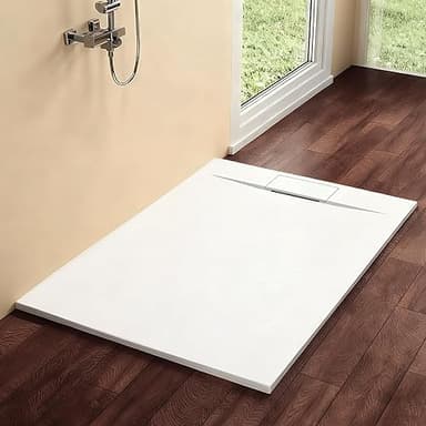SUNXURY Receveur de douche 140 x 90 cm antidérapant en SM…