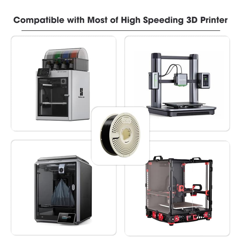 eSUN Kit de Recharge de Filament PLA et de Bobine, PLA 1.75mm et eSpool+ Amovible, Bobine de 1KG (2.2 LBS) Filament Rapide pour imprimantes 3D,Rouge Foncé - 6